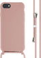 iMoshion Hoesje Geschikt voor iPhone SE (2022) / SE (2020) / 8 / 7 Hoesje Met Koord - iMoshion Siliconen hoesje met koord - roze