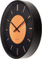 Wandklok 25cm - Stil - Zwart/Koper - Metaal - NeXtime 'Retro II'