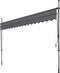 tectake® Klemluifel - Balkonluifel - UV-bestendig - Waterafstotend - Breedte 400 cm - Antraciet