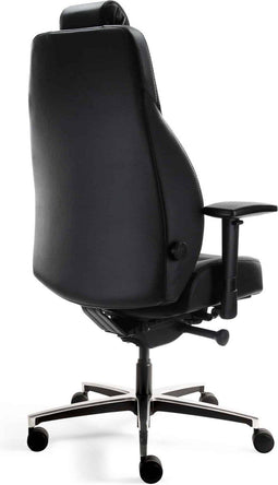 24-uurs bureaustoel A381, in geheel leder
