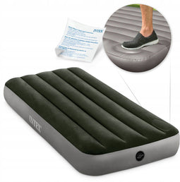 Intex Jr. Twin Dura-Beam Downy Luchtbed met ingebouwde voetpomp - 191x76x25cm