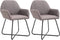 vidaXL - Eetkamerstoelen - draaibaar - 2 - st - stof - taupe