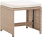vidaXL - Tuinkrukken - 2 - st - met - kussens - poly - rattan - beige