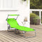 vidaXL - Opvouwbare - Ligstoel - met - Luifel - Groen - 600D - Oxford - Stof