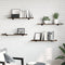 vidaXL - Wandschappen - 4 - st - 80x20x1,5 - cm - bewerkt - hout - gerookt - eikenkleur