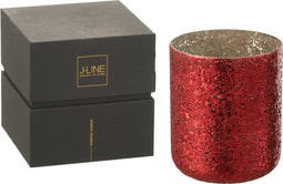 J-Line geurkaars Luxuria - Berry Bliss - glas - rood - XL - 120U