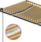 vidaXL - Luifel - handmatig - uittrekbaar - met - LED - 5x3,5 - m - geel - en - wit