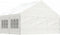vidaXL - Prieel - met - dak - 4,46x5,88x3,75 - m - polyetheen - wit