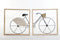 Wanddecoratie DKD Home Decor Zwart Fiets Metaal Hout MDF (80 x 2.5 x 40 cm) (2 pcs)