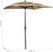 vidaXL - Parasol - 3-laags - met - aluminium - paal - 2x2 - m - taupe