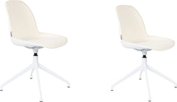 Zuiver Albert Kuip Swivel Stoel - Wit - Set van 2