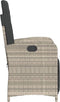 vidaXL - Tuinstoelen - 2 - st - verstelbaar - voetensteun - poly - rattan - lichtgrijs