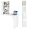 Coast Wandklaptafel - Inklapbaar Bureau met Opbergruimte - 60 x 94,5 x 151 cm - Wit