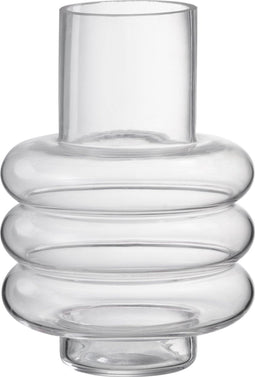 J-Line vaas Lima - glas - transparant - small - 20 cm