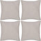 vidaXL - Kussenhoezen - katoen - 50 - x - 50 - cm - beige - 4 - stuks