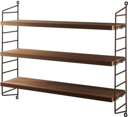 String Furniture - string pocket 1-pack teak/brown