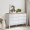 vidaXL - Ladekast - FLORO - massief - grenenhout - wit
