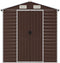 vidaXL - Tuinschuur - 191x725x198 - cm - gegalvaniseerd - staal - bruin