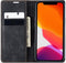 Hoesje Geschikt voor iPhone 12 PRO MAX met Anti Skim Bescherming - Pasjes Bookcase RFID Beschermd Cover - Vulcano Black