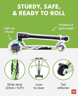 BOLDCUBE Big driewielstep - Kinderstep - Verstelbaar stuur - Swift Green