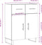 vidaXL - Dressoir - 69,5x34x90 - cm - bewerkt - hout - wit