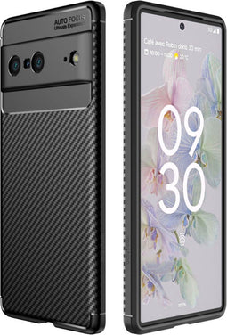 iMoshion Hoesje Geschikt voor Google Pixel 7 Hoesje Siliconen - iMoshion Carbon Softcase Backcover - Zwart