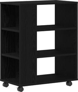 vidaXL - Rollend - Kastje - Zwart - Eiken - 60x35x75 - cm - Gelaagd - Hout