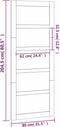 vidaXL - Schuifdeur - 80x1,8x204,5 - cm - massief - grenenhout - wit