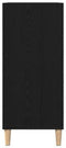 vidaXL - Platenkast - in - Zwart - Eiken - 84,5x38x89 - cm, - Geengineerd - Hout