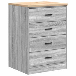 vidaXL - Garagekast - 60x51x85 - cm - massief - grenenhout - grijs - sonoma