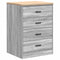 vidaXL - Garagekast - 60x51x85 - cm - massief - grenenhout - grijs - sonoma