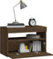 vidaXL - Nachtkastje - met - LED-verlichting - 60x35x40 - cm - bruineiken