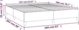 vidaXL - Bedframe - kunstleer - crèmekleurig - 160x200 - cm