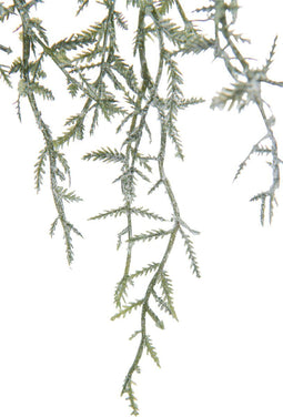 J-Line decoratie Tak Hangend Balden - kunststof - groen - 12 stuks