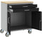 vidaXL - Gereedschapskast - met - Wielen - en - Slot - Zwart - 75x45x85 - cm - Staal