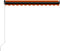 vidaXL - Luifel - handmatig - uittrekbaar - met - LED - 300x250 - cm - oranje - en - bruin
