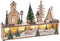 Christmas Kerstversiering Groen Natuurlijk Hout Huizen 45 X 10 X 27 Cm
