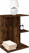vidaXL - Nachtkastje - 46,5x29x61 - cm - bewerkt - hout - gerookt - eikenkleurig
