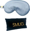 SMUG Slaapmasker met Opbergzakje - 100% Verduisterend - Verstelbaar Oogmasker in Satijn - Grijs