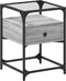 vidaXL - Nachtkastjes - 40x40x55 - cm - bewerkt - hout - grijs - sonoma