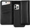 Selencia Hoesje Geschikt voor iPhone 12 Pro / 12 Hoesje Met Pasjeshouder - Selencia Eny Uitneembare Vegan Lederen Clutch - Zwart