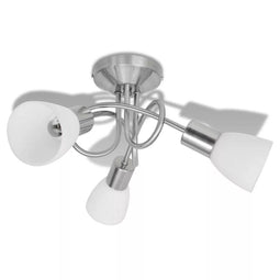 vidaXL Plafondlamp met glazen kappen voor 3 x E14 peertjes
