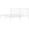 vidaXL - Bedframe - met - hoofdbord - metaal - wit - 150x200 - cm