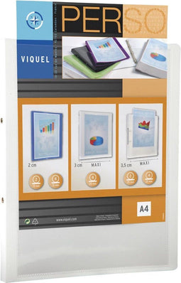 Ringband Viquel A4 2r 0-15mm - PP wit met presentatie cover