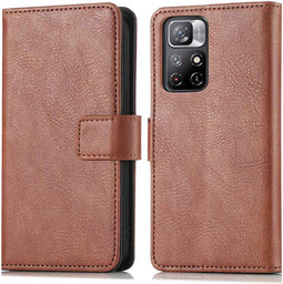 iMoshion Hoesje Geschikt voor Xiaomi Redmi Note 11 (4G) / Redmi Note 11S (4G) Hoesje Met Pasjeshouder - iMoshion Luxe Bookcase - Bruin