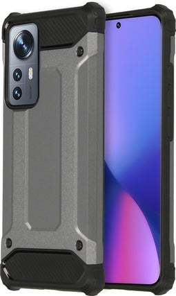 iMoshion Hoesje Geschikt voor Xiaomi 12X / 12 Hoesje - iMoshion Rugged Xtreme Backcover - Donkergrijs