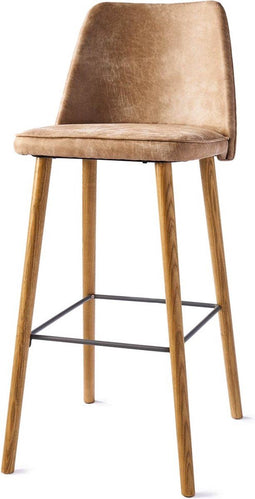 Riviera Maison Vegas Bar Stool Pellini Camel - Pellini, Essenhout - Camel - 57.0x48.0x108.0 cm
