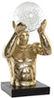 Decoratieve figuren DKD Home Decor Zwart Gouden Hars Mannen Modern (17 x 16 x 31,5 cm)