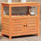 vidaXL - Oppottafel - met - schappen - 82,5x45x81 - cm - massief - grenenhout - bruin