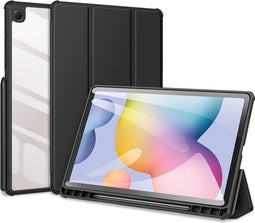 Dux Ducis - Tablet hoes geschikt voor Samsung Galaxy S6 Lite (2024) / Samsung Galaxy Tab S6 Lite (2022/2020) - Toby Series - Tri-Fold Book Case - Zwart